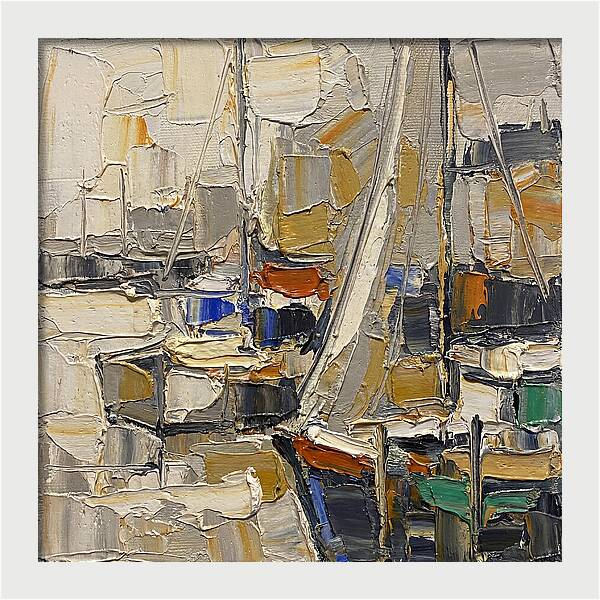 Harbor Serenity In Palette Knife