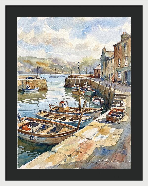 Harbor Serenity In Watercolor