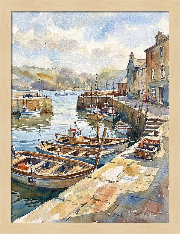 Harbor Serenity In Watercolor