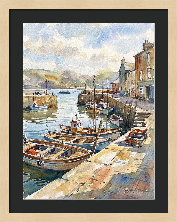 Harbor Serenity In Watercolor