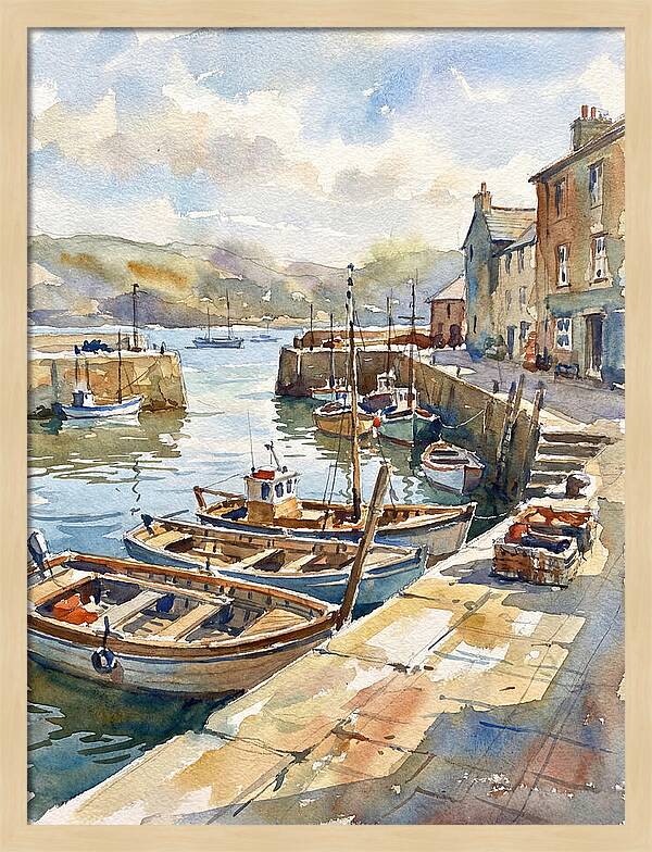 Harbor Serenity In Watercolor