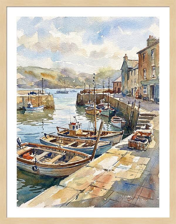 Harbor Serenity In Watercolor