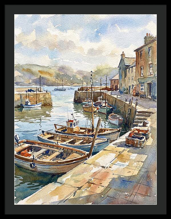 Harbor Serenity In Watercolor