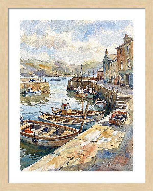Harbor Serenity In Watercolor