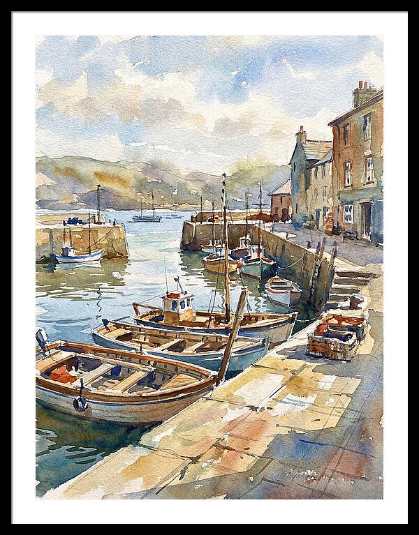 Harbor Serenity In Watercolor