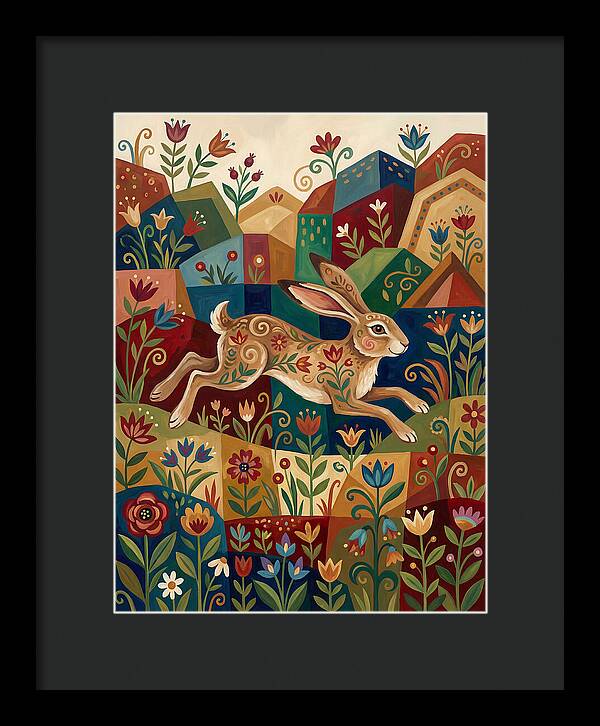 Hare Among Vibrant Flora
