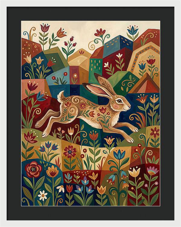Hare Among Vibrant Flora