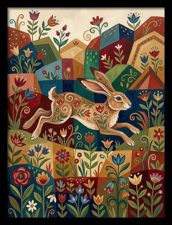 Hare Among Vibrant Flora