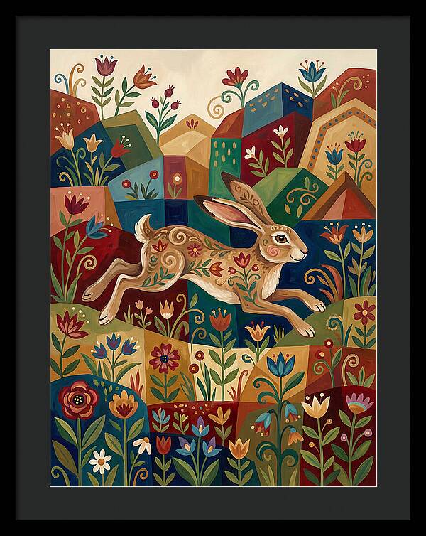 Hare Among Vibrant Flora
