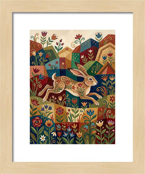 Hare Among Vibrant Flora