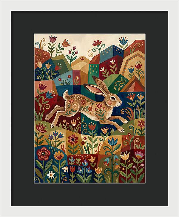Hare Among Vibrant Flora