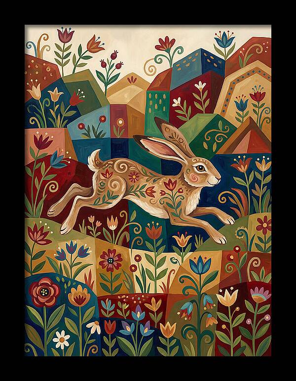 Hare Among Vibrant Flora