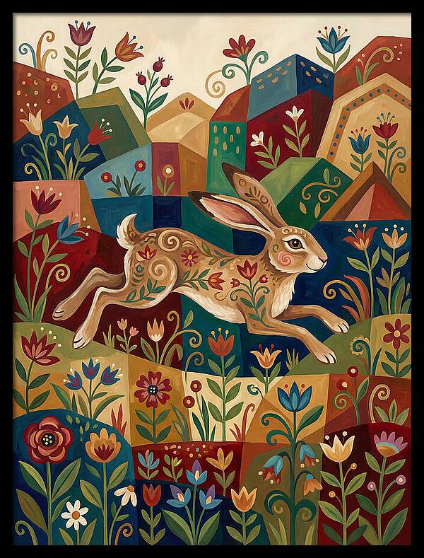 Hare Among Vibrant Flora