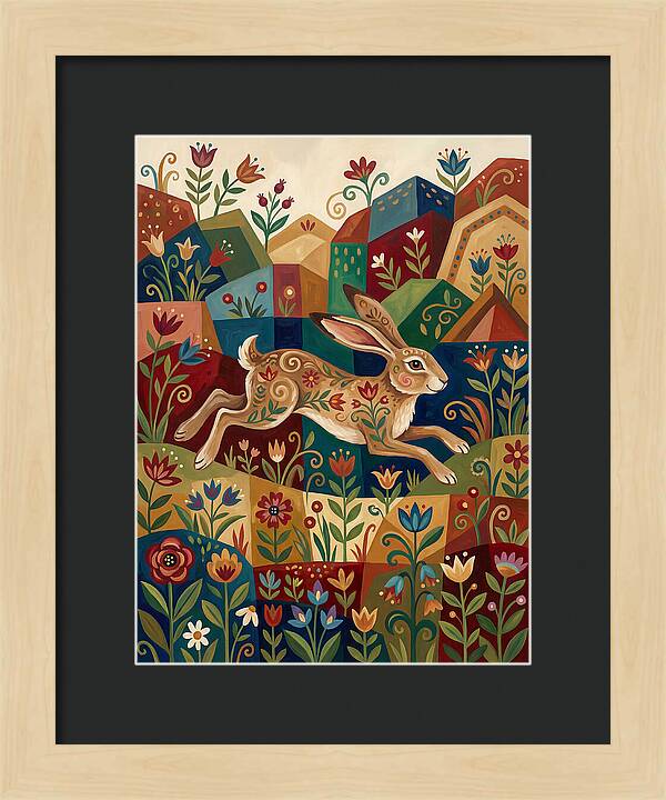 Hare Among Vibrant Flora