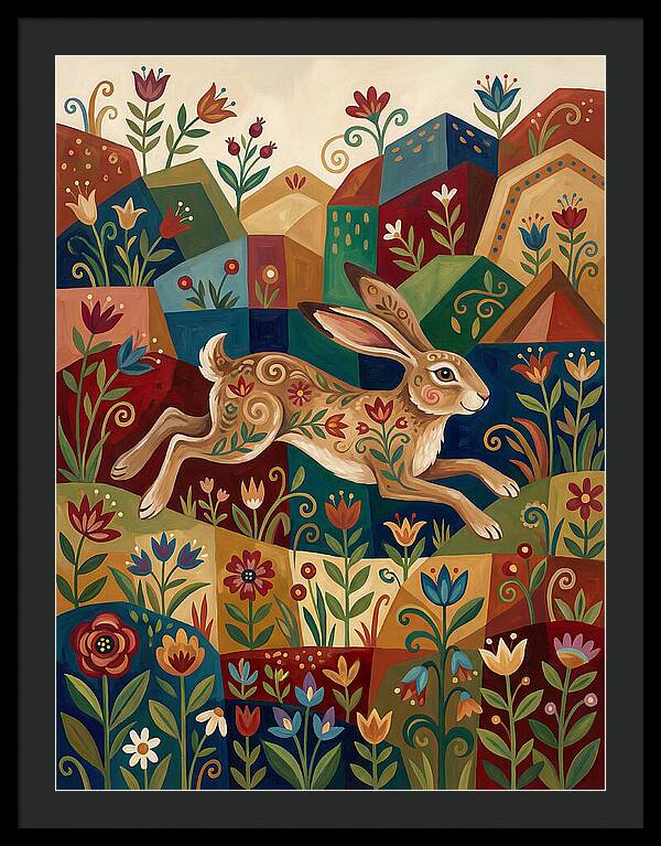 Hare Among Vibrant Flora