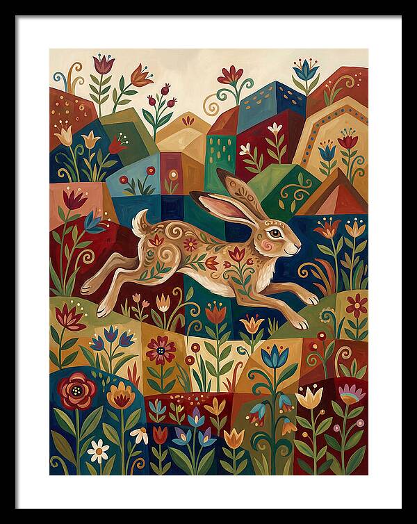 Hare Among Vibrant Flora
