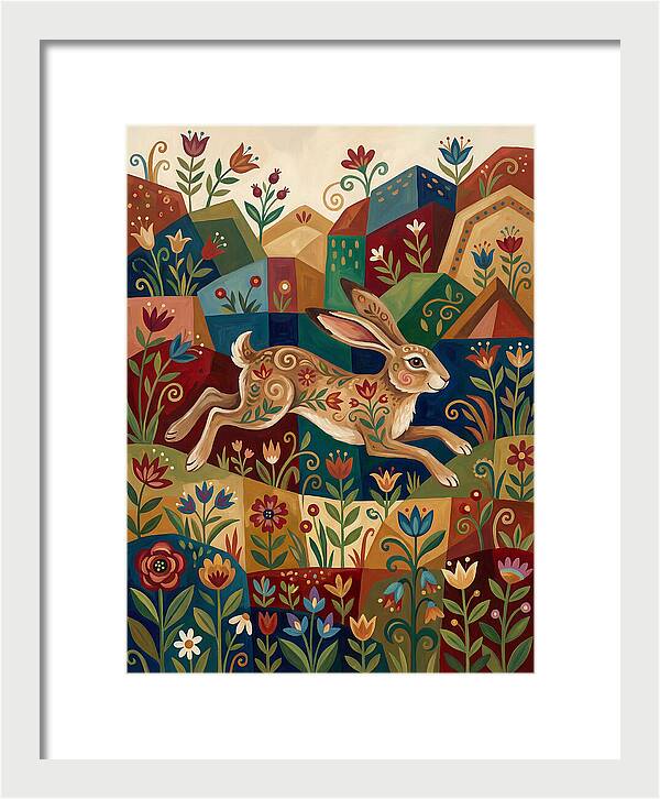 Hare Among Vibrant Flora