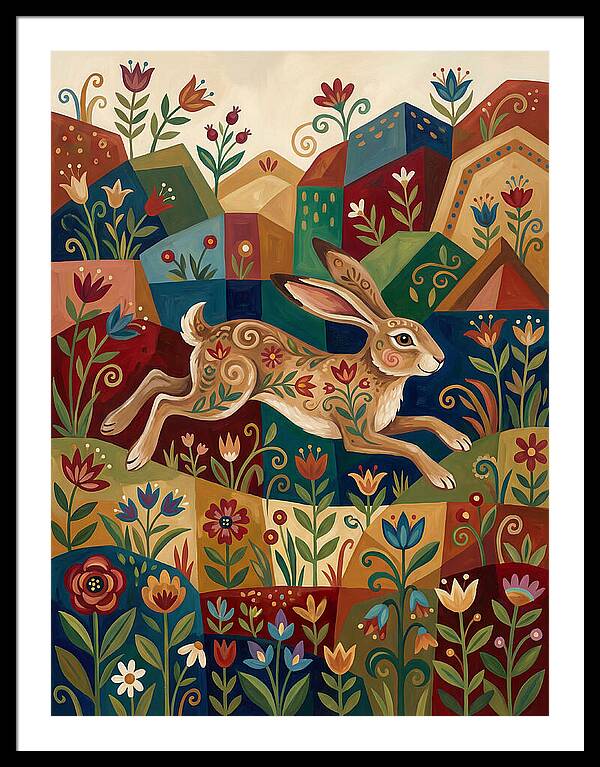 Hare Among Vibrant Flora