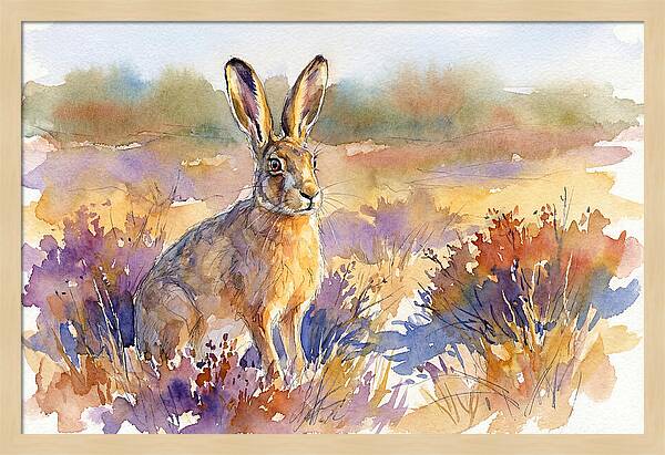 Hare In Vibrant Landscape