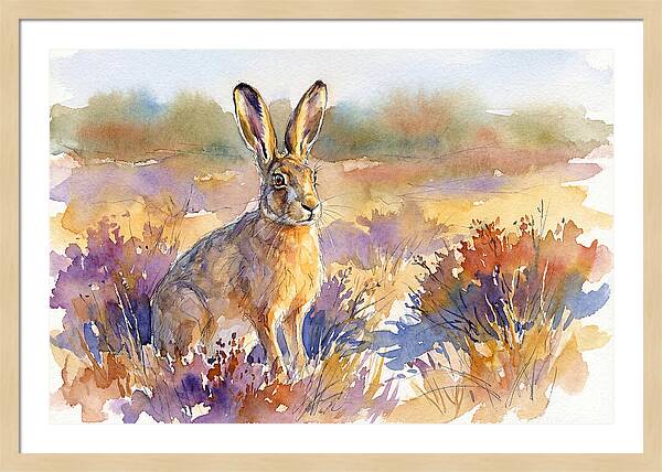 Hare In Vibrant Landscape