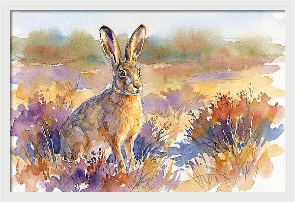 Hare In Vibrant Landscape