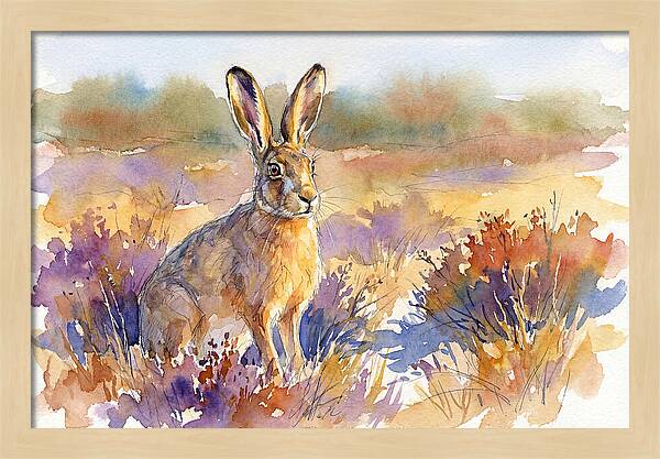 Hare In Vibrant Landscape