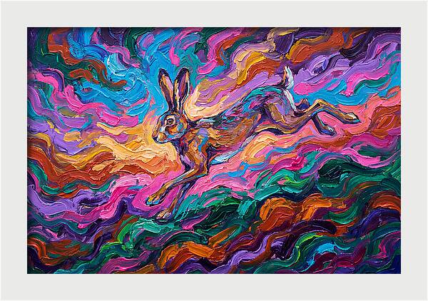 Hare In Vibrant Motion