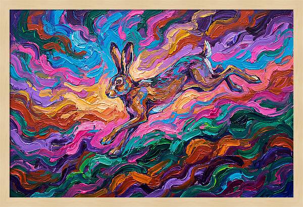 Hare In Vibrant Motion