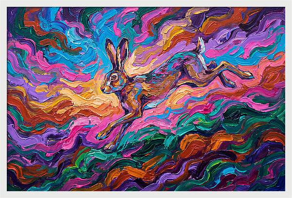 Hare In Vibrant Motion