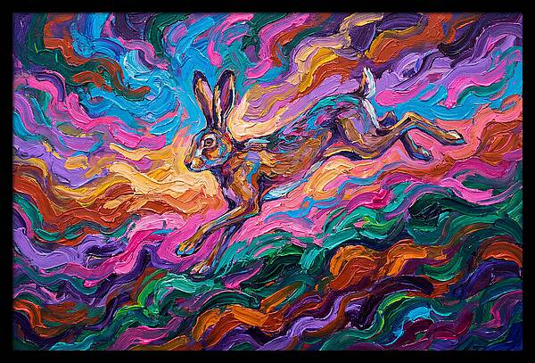 Hare In Vibrant Motion