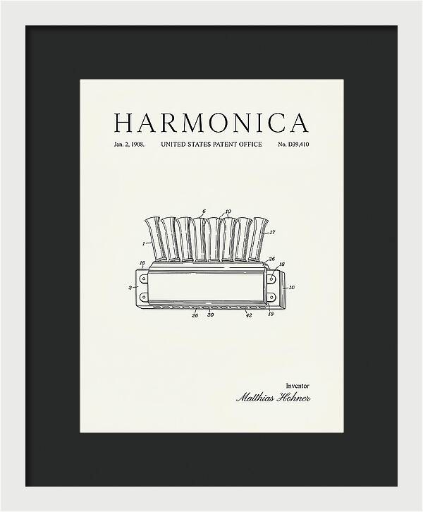 Harmonica Minimalist Patent Usd39410s