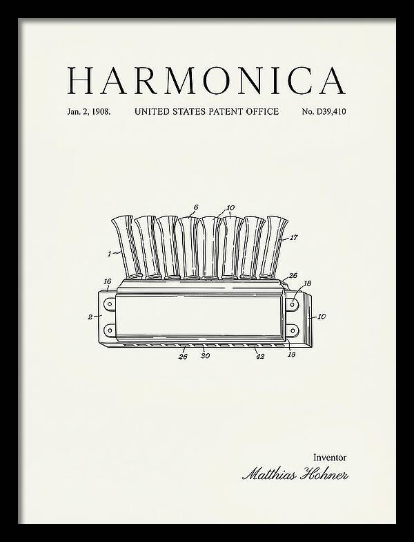 Harmonica Minimalist Patent Usd39410s