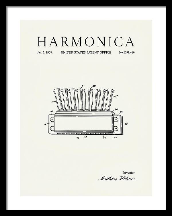 Harmonica Minimalist Patent Usd39410s