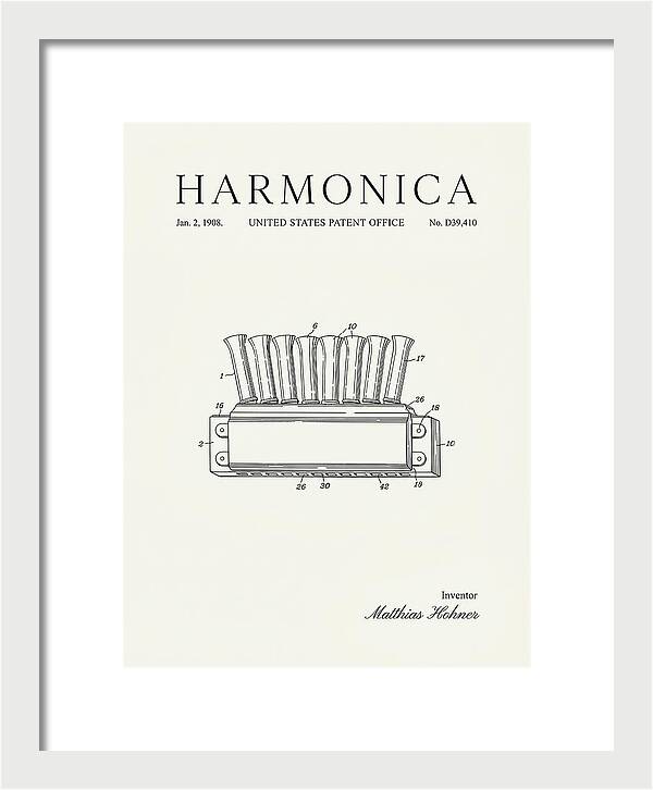 Harmonica Minimalist Patent Usd39410s