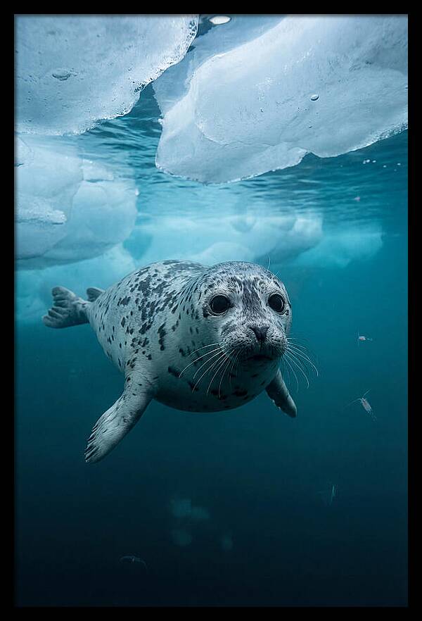 Harp Seal Under Ice