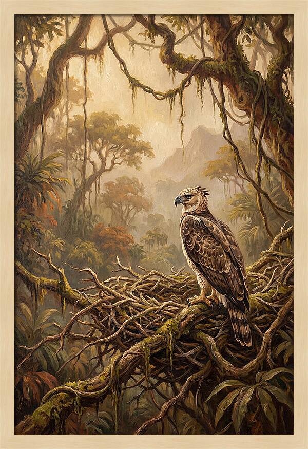 Harpy Eagle In Its Nest