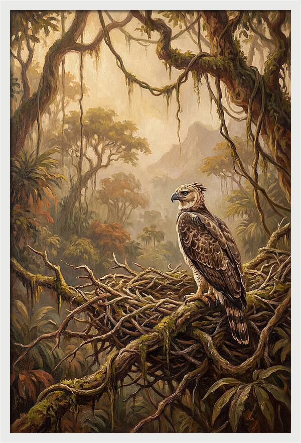 Harpy Eagle In Its Nest