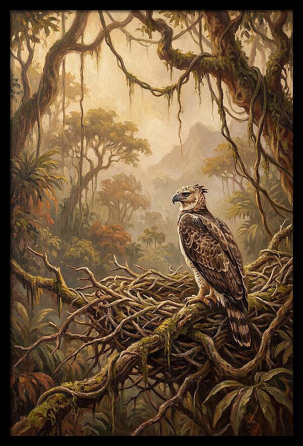 Harpy Eagle In Its Nest