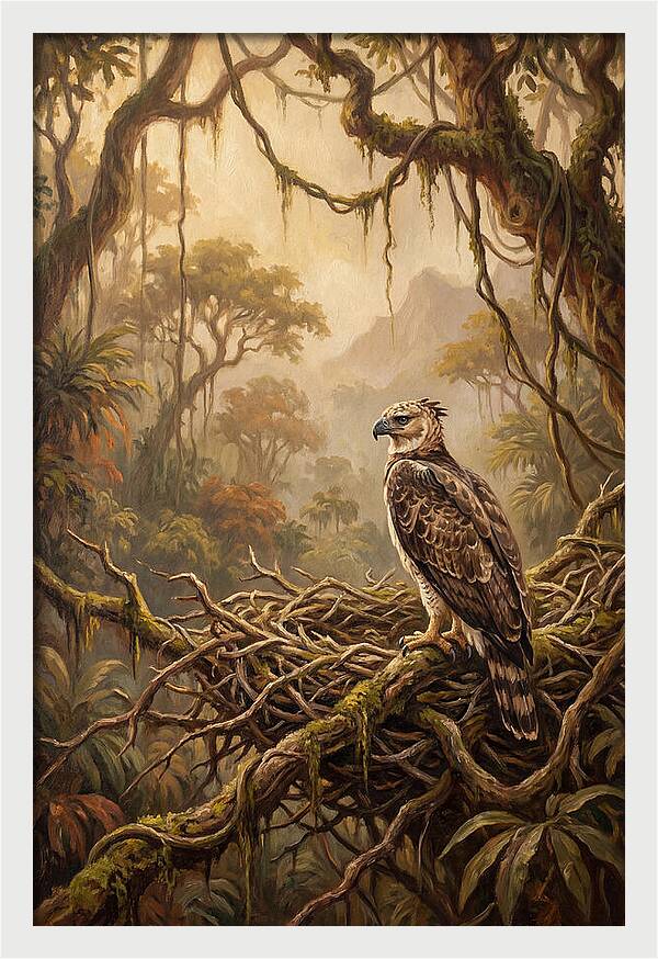 Harpy Eagle In Its Nest