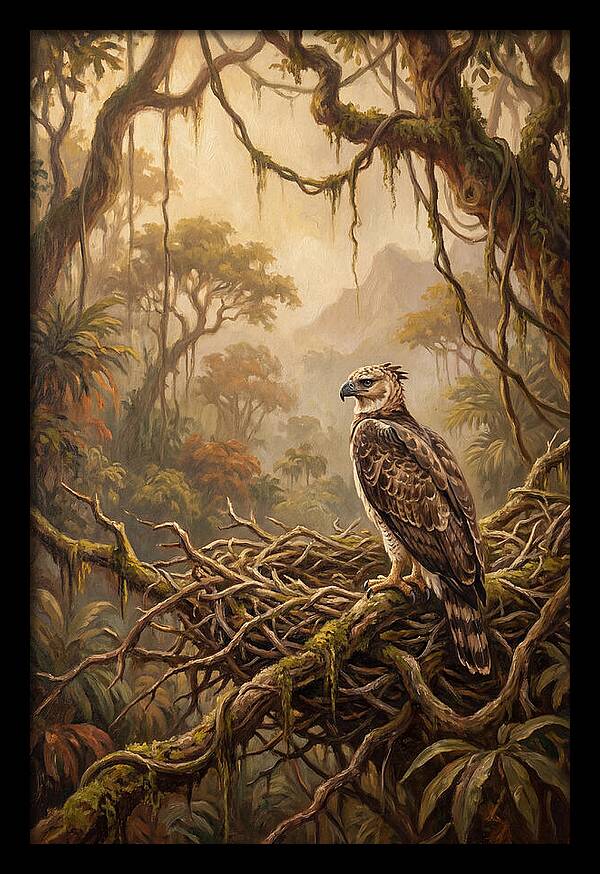 Harpy Eagle In Its Nest
