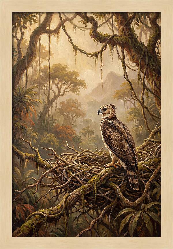 Harpy Eagle In Its Nest