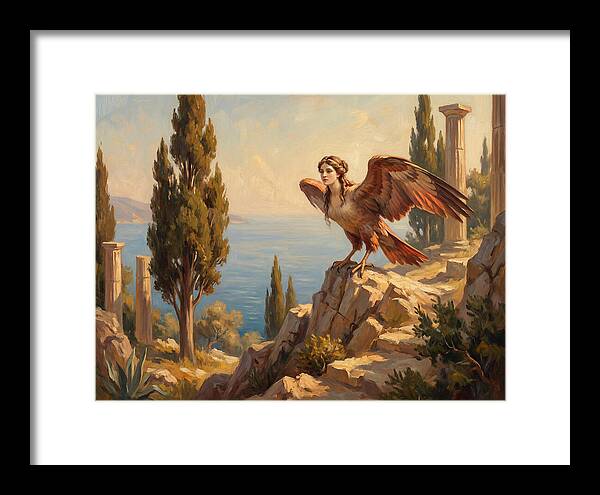 Harpy Overlooking The Mediterranean
