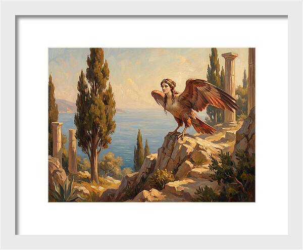 Harpy Overlooking The Mediterranean