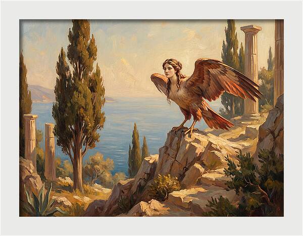 Harpy Overlooking The Mediterranean