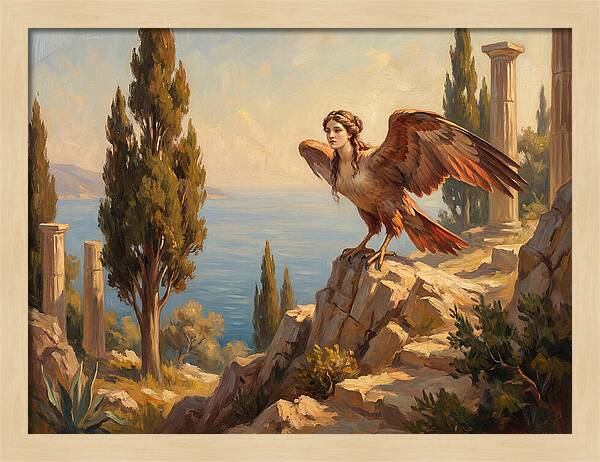 Harpy Overlooking The Mediterranean