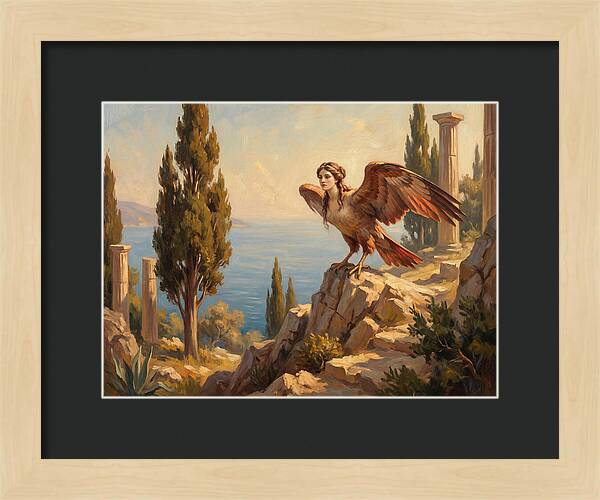 Harpy Overlooking The Mediterranean