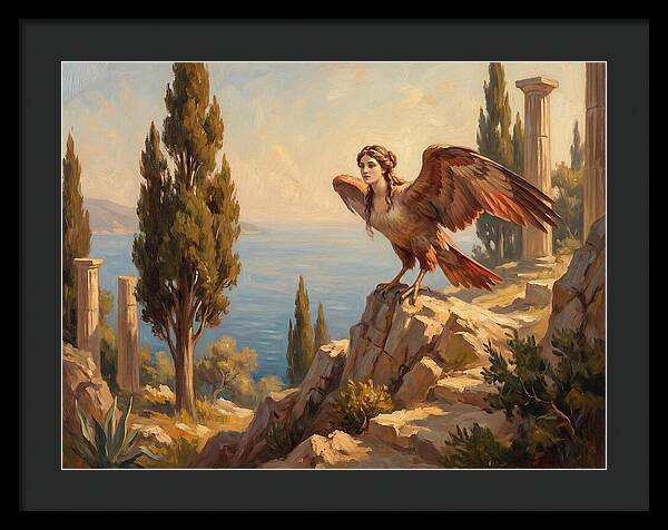 Harpy Overlooking The Mediterranean
