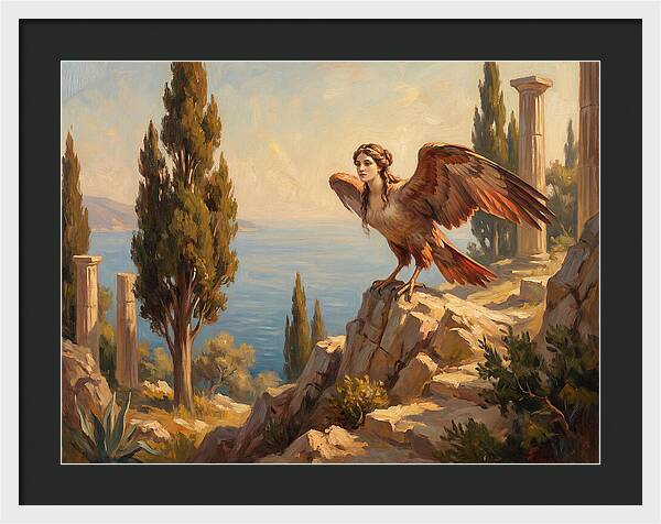 Harpy Overlooking The Mediterranean