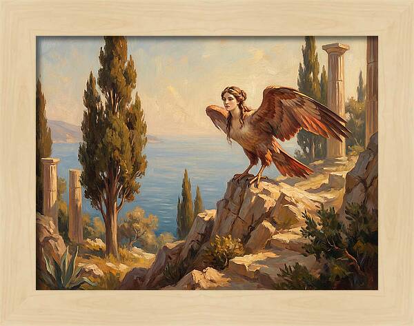 Harpy Overlooking The Mediterranean