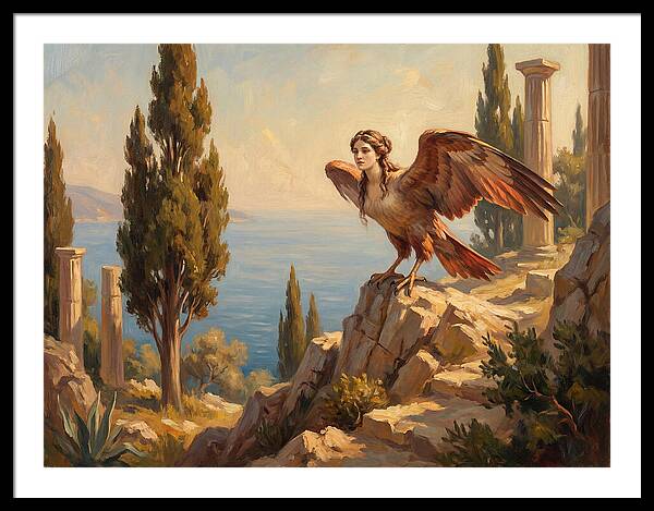 Harpy Overlooking The Mediterranean